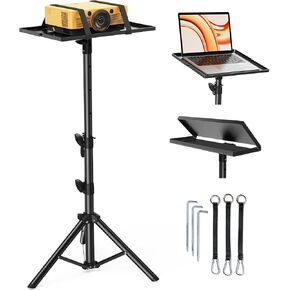Perlegear Projector Stand, 21" to 45" Height Adjustable Laptop Tripod Stand, Portable Projector Stand Tripod with 90°Tilt for Outdoor Movies, Office, Home, Stage, or Studio, DJ Rack