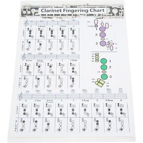 Clarinet Chords Poster, Clarinet Fingering Chart Exquisite Portable Clear Print Convenient for BeginnerClassroom Band Room (Clarinet Chord Sheet (trumpet))
