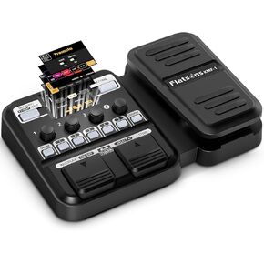 KMF-1 Multi Effects Guitar Pedal, 18 Amp/Cab Electric Guitar Effects Processor with 77 Effects, 42 Drum Rhythms, Aux In, Looper Wah Reverb Tuner Distortion Pedal for Indoor Outdoor