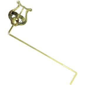 3/4 Vertical Keys Euphonium Marching Lyre Metal Plating Clamp-On Baritone Horn Euphonium Music Sheet Holder Clip for Marching Band Beginner Practicing Gold