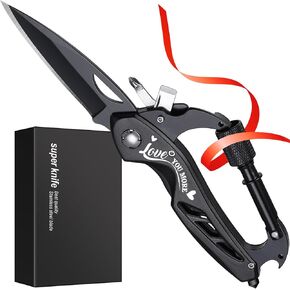 Gifts for Men Him Dad, Christmas Men Stocking Stuffers Gifts for Husband, Multitool Christmas Stocking Stuffers for Men, Mens Christmas Birthday Gifts, EDC Gadgets Stocking Stuffers Gifts for Camping