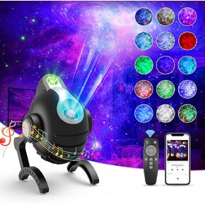 Star Projector Galaxy Night Light-Robot Dog Projector, Starry Nebula Ceiling LED Lamp Built-in Bluetooth Speaker with Timer and Remote for Kids Adults,Home Decor,Parties,Gifts,Christmas,Birthday-Black