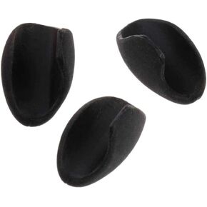 Jiayouy 3pcs Flute Thumb Rest Cushion Soft Silicone Finger Cover for Flute Wind Instrument Black