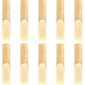 10PCS Tenor Saxophone Reeds, Tenor Saxophone Accessories Strength 2.5 with Plastic Protective Cover, Orchestral Strings Accessories for Beginners Educators Students