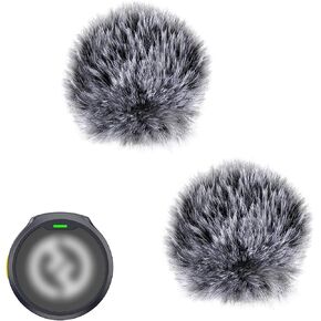 2-Pack Microphone Windscreen for Hollyland Lark M2 Mic, Furry Wind Cover