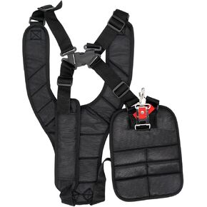 Black Trimmer Harness Strap, Trimmer Shoulder Strap for Trimmers Brushcutters Strimmer Harness, Garden Brush Cutter Lawn Mower Nylon Belt for Brushcutter Trimmer Kit