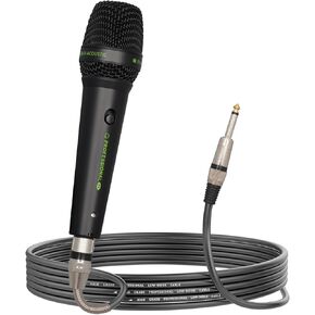 Karaoke Microphone, Handheld Wired Microphone with All-Metal Body, 6.5MM Cardioid Dynamic Vocal Mic with 16.4ft XLR Durable Cable and ON/Off Switch for Speker, Karaoke Machine, AMP, Mixer