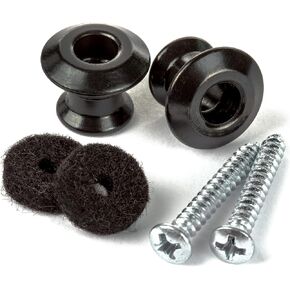Jim Dunlop Straplok Dual Design Strap Button Set-Black-2/Set (2PSLS033BK)