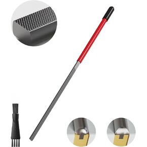 Fret End File, Fix Sharp Fret End Dressing File, Double-Side Guitar Fret Files for Rounding, Shaping, and Deburring, Works on All Frets, with Clean Brush
