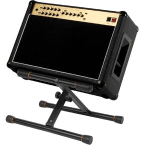 STRICH Amp Guitar Stand, Middle Profile Guitar Combo Speaker Stand, X-Shape Folding Amplifier Stand, Fully Collapsible, Black, SAT-02