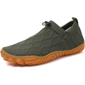 Men's Wide Toe Box Barefoot Shoes Slip-On Running Sneakers Trail-Runners Zero Drop Sole Walking Shoes in Saudi Arabia