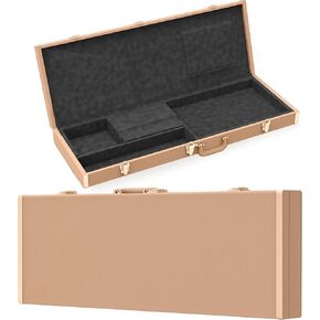 Electric Guitar Hard Case Shell Case With Lock For Square Electric Guitar 39in Electric Guitars Hard-Shell Protective Carrying Case for KST/KTL/170 Model with Security Lock Metal Feet (Classic Black)