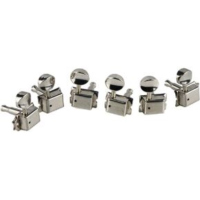 FLEOR 6-in-line Nickel Guitar Tuners Machine Heads Sealed Guitar Tuning Pegs Keys Set