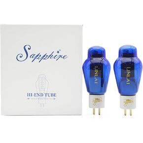LINLAI 300B-S Sapphire Glass 1 Pair Vacuum Hifi Valve Electronic Tube for Class Pairing Audio Amplifier Replaced 10W Power Amplication (300B-Sapphire)