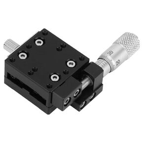 Walfront SEMX25-AS X Micrometer Linear Stages Manual Precision Linear Stage 25 * 25mm Fine-Tuning Cross Roller, Knives and Accessories