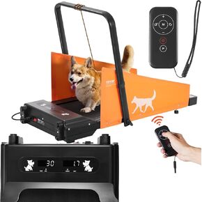 VEVOR Dog Treadmill for Medium Dogs, 200 lbs Weight Capacity, Electric Dog Running Machine with 3 Adjustable Ramps, Indoor Pet Treadmill with LCD Display Screen, Dog Pacer Treadmill for Exercise