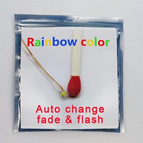 25 pcs Pre-soldered Rainbow RGB Flashing SMD Led 0605 + Muti-Resistor Micro Litz Wired Leads