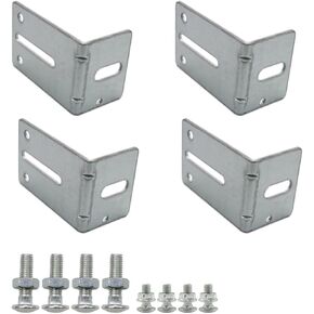 Garage Door Track Jamb Bracket, J6 Heavy Duty Track Bracket with 12 Gauge Steel, Garage Door Parts for Garage Door Reinforcement (4 Pack)