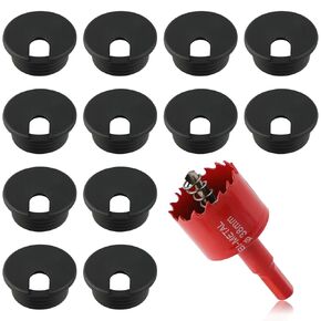 Desk Grommet, 1 Inch Flexible Rubber Grommets, Silicone Cable Cord Grommet Wire Hole Cover for Desk, Table and Other Furnitures(12Pack)