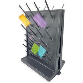 Lab Drying Rack Wall-Mount or Bench-Top Pegboard for Lab Glassware and Bottles Featuring 54 Detachable Pegs Efficient Laboratory Bottle Drying Rack Hand Towel Stand Rack