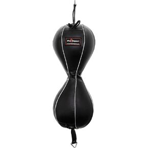 حقيبة ملاكمة Pro Impact ذات نهاية مزدوجة من الجلد الطبيعي، حقيبة ملاكمة MMA مع كابلات وخطافات in Kuwait