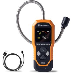Rechargeable Gas Detector Portable Natural Gas Tester Detector, Combustible Propane Methane Gas Sensor Sniffer (SHG200P Propane Gas Detector)