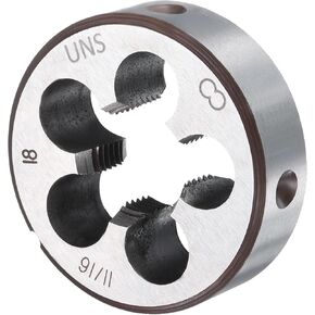 uxcell Round Threading Die 11/16-18 UNS Thread Right Hand Screw Cutting Fixed Dies, Alloy Tool Steel Tapping Repair Tool