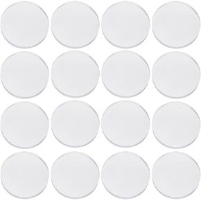 GORGECRAFT 50Pcs Self Adhesive Cabinet Door Bumpers Spacer Round Soft Transparent Table Top Anti Slip Pads Non-Slip Mat for Furniture Table Glass Kitchen Hot Mats Wall Door Handle Stopper（20x20x3mm）