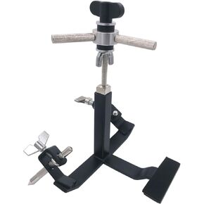 Cowbell Foot Pedal Mounting Bracket 3 Head Mounting Cowbell Pedal Mount Holder for Bass Drum Pedals, Cowbell Clamp Bracket for Electronic Drum Set Percussion Pedal Accessory