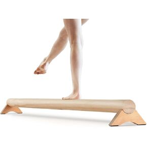 40 Inches Beech Wood Balance Beam for Home Use Sensory Balance Beam Wood Gymnastics Beam to Enhance Balance, Ankle Foot Strength, Flexibility and Plantar Fasciitis Relief