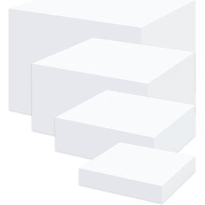 4 PCS Buffet Risers, Risers Display Stands, Catering Supplies Buffet Display, Dessert Table Display Set, Acrylic Cube Boxes(5", 6", 7", 8")