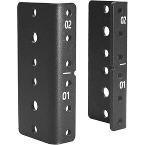 2 PCS 2U Rack Rails Kit for Wooden Studio Cabinets’ application, 19" Rack Rails Vertical or Horizontal Mount for AV Sound Recording Network Equipment Installation