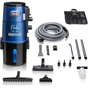 Prolux Professional Shop Blue Wall Mounted Garage Vac, Wet Dry Pick Up