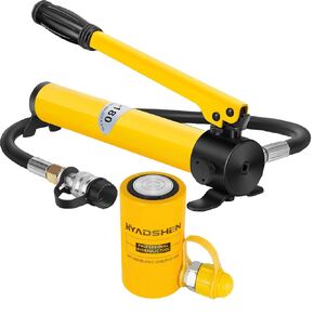 20 ton Hydraulic Cylinder Jack Sets Porta Power Ram Jack Kit with CP-180 Hydraulic Hand Pump, 2" Stroke Hydraulic Cylinder Jack Single Acting Lifting Cylinder Retract Automatically