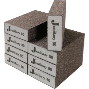 8Pcs 36 Grit Sanding Blocks, Jamiikury Coarse Sanding Sponge Washable and Reusable, Wet Dry Sandpaper Sponge for Wood Metal FurniturePaint and Drywall