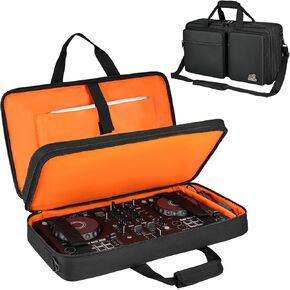 DJ Controller Case Compatible with Pioneer DDJ-FLX4/DDJ-REV1/DDJ-400/DDJ-SB3/DDJ-RB,Padded DJ Controller Storage Bag Fits for Numark Mixtrack Pro FX/Platinum FX/Roland DJ-202 and Accessories