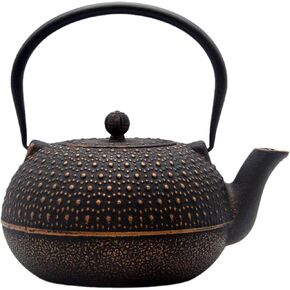 Big Cast Iron Teapot, Tea Kettle, Cast Iron Teapot with Stainless Steel Infuser for Stovetop Safe (1800ml-Teapot-002)