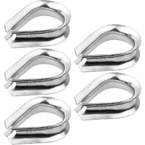 5 Pcs 5/8 Inch Wire Rope Thimble M12 Cable Thimbles 304 Stainless Steel Thimble Rigging For 5/8 Inch Diameter Wire Rope/Cable