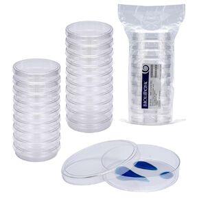 Cell Culture Dishes, 90×20mm Sterile Plastic Petri Dish with TC Treated, 12.5ml Working Volume, Stackable, Tissue Culture Treated, Pack of 30