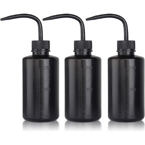 Melphoe Tattoo Wash Bottle Squeeze 3Pcs 500ml Squirt Bottle Succulent Watering Can, Safety Rinse Bottle, Plastic Squeeze Medical Lab Washing Bottle, Tattoo Supplies, Lash Water Bottle, White