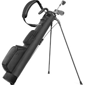 Sunday Golf Bag, Lightweight Golf Stand Bag Mens Golf Bag Portable Par 3 Golf Bag with Cooler Bag, Strap, Multiple Pockets and Stand