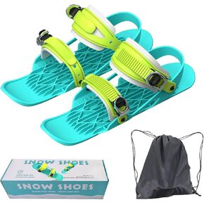 Mini Short Ski Skates for Snow, Snowfeet Mini Ski Skates Adjustable Mini Ski Skates Snowskates Snowblades Skiboards Winter Sport Skiing Equipment for Snow Pro Version Skiing Ice Skating Lover