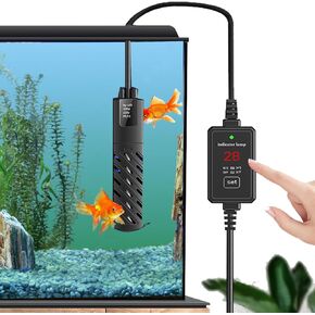 Aquarium Heater, 100W Thermometer Sticker for Freshwater Marine Fish Tanks