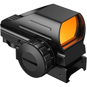 EZshoot Reflex Sight with 4 Reticles Red Dot Sight, Reflex Holographic Optic Scope with 20mm Rail Mount ，Absolute Co-Witness