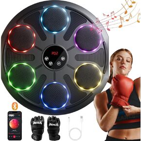 Music Boxing Machine, Music Punching Machine, Smart Bluetooth Boxing Equipment with Gloves, Boxing Machine Wall Mounted Music, Boxing Music Workout Machine