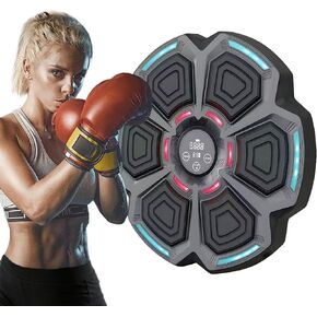 FICTOR Music Boxing Machine, Smart Bluetooth Interactive Wall-Mounted Boxing Trainer, Ideal for Home Gyms & Fitness Enthusiasts, Perfect for Kids, Teens, and Adults (Classic Grey)