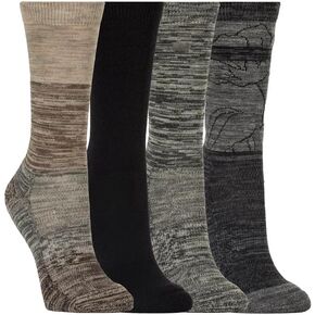 KIRKLAND Signature Ladies' Extra-Fine Merino Wool Crew Socks, Multi-Color, 4 Pairs