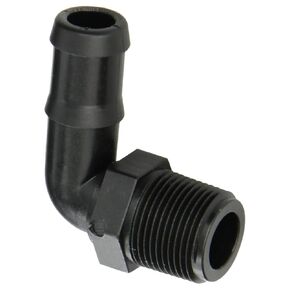 Banjo HB075-90 Polypropylene Hose Fitting, 90 Degree Elbow, 3/4" NPT Male x 3/4" Barbed