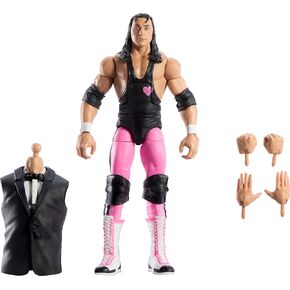 مجموعة شخصيات وإكسسوارات مجموعة WWE Mattel Elite، مجموعة بريت هارت للحدث المباشر الفاخر، ريستليمانيا مع أجزاء بناء الشكل A من هوارد فينكل