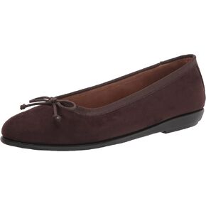Aerosoles Women's HOMEBET Ballet Flat, Black Faux Suede, 7.5
